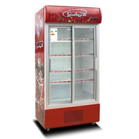 یخچال ایستاده ویترینی نسترن درب کشویی